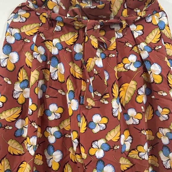 Floral Wide-Leg Pants size M - Picture 3 of 5